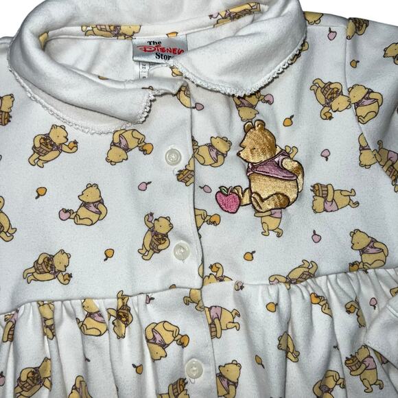 Vintage Disney Classic Winnie the pooh embroidered button up cotton dress 4/5 - Picture 4 of 7